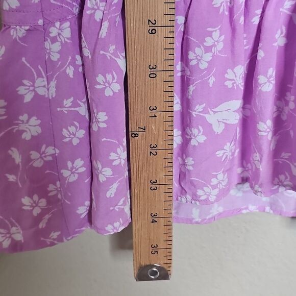 J. Crew Lilac Purple Faux Wrap Ruffled Mini dress 6 - Picture 9 of 11